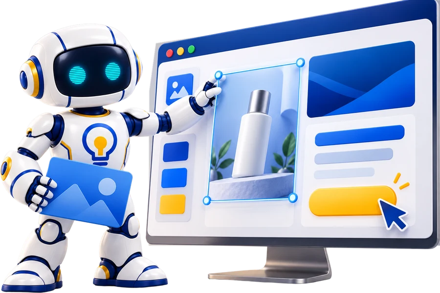 Mapa de Ideias mascot in: Website and Landing Page Creation